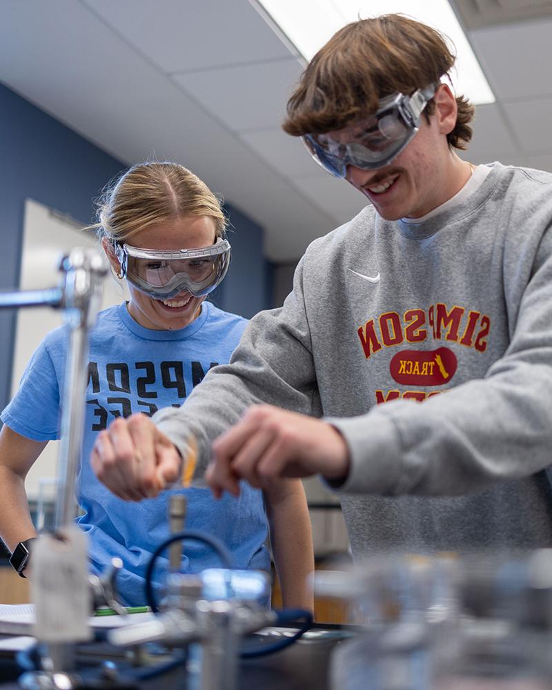 Students working in a Chemistry lab